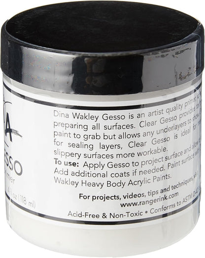 Ranger MDM46424 Dina Wakley Media Gesso 4oz Jar-Clear, (Parent)