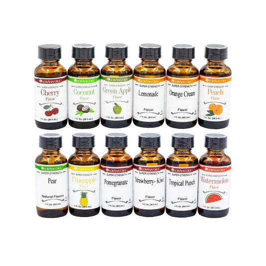 LorAnn Super Strength Pack #2 of 12 Fruity & more Flavors in 1 ounce bottles