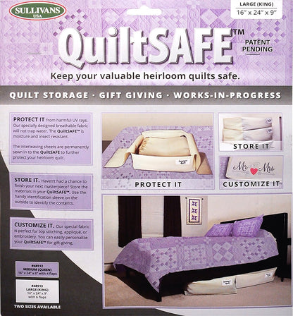 Sullivans 48513 Quiltsafe Storage Bag, 16" x 24" x 9"