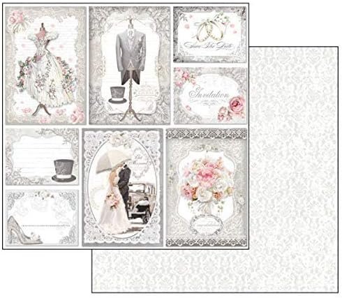 Stamperia Intl Wedding Double Sided Paper Pad (10/Pack), 12" x 12"