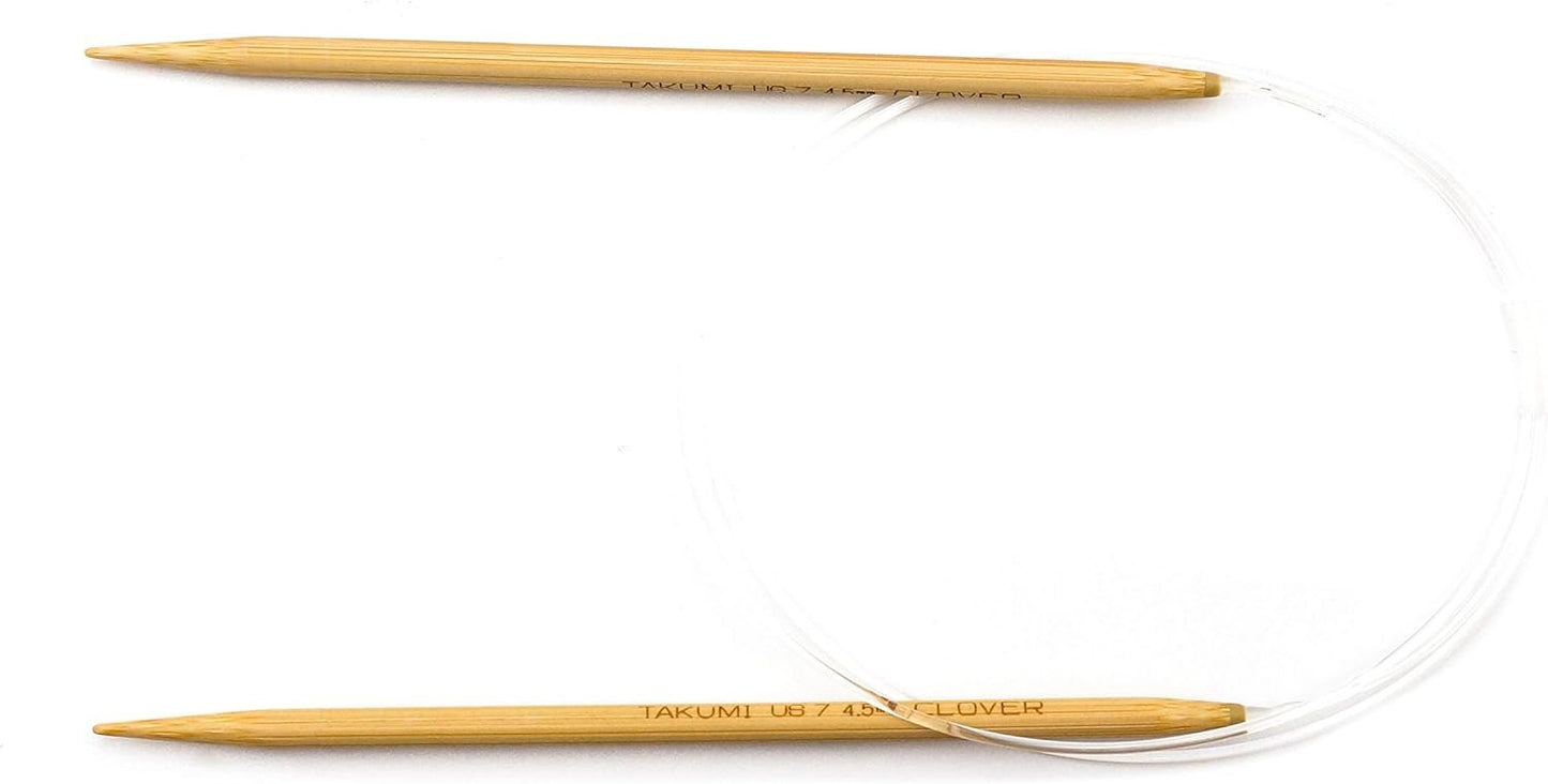 Clover Takumi Bamboo Circular 36-Inch Knitting Needles, Size 7 (3016/36-07)