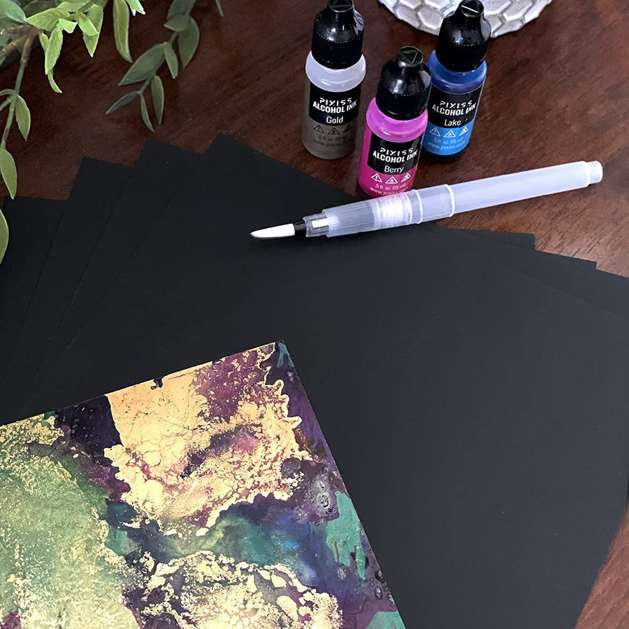 Black Alcohol Ink Heavy Paper Roll - Synthetic Paper