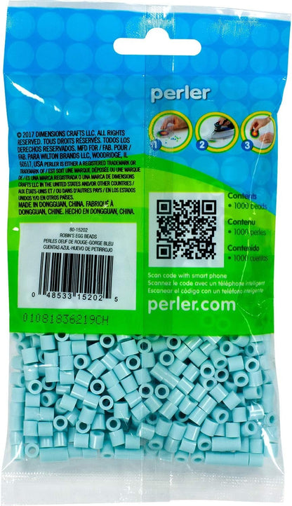 Perler Beads Fuse Beads for Crafts, 1000pcs, Robin's Egg Blue