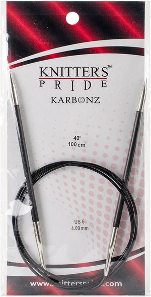 Karbonz Fixed Circular Needles 40-Size 6/4mm