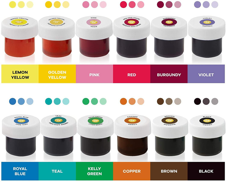 Wilton Icing Colors, 12-Count Gel-Based Food Color