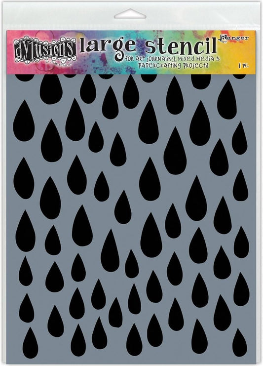 Ranger DYS52302 Dyan Reaveley's Dylusions Stencils 9"X12"Raindrops