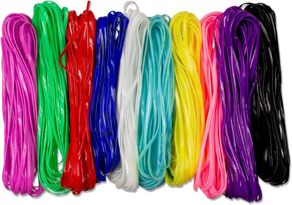 Cousin DIY Fun Packs 80 Yard Multi-Craft Lace Lanyard String, 10 Colors, One Size