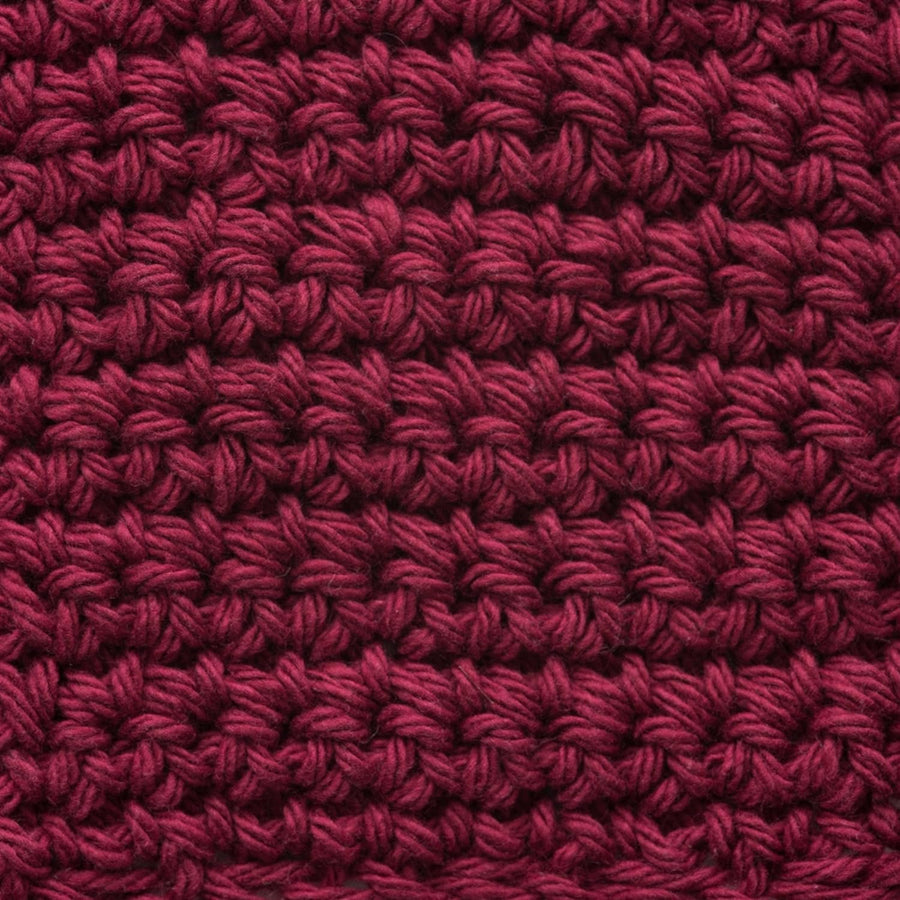 Lily Sugar 'N Cream The Original Solid Yarn, 2.5oz, Medium 4 Gauge, 100% Cotton - Wine - Machine Wash & Dry