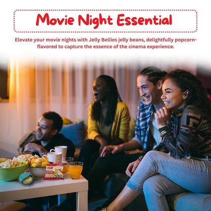 Jelly Belly Buttered Popcorn Jelly Beans (3pack 1.9oz) Mini Candy Dispenser (7.5cm x 2.5cm) - Butter Popcorn Candy and Small Travel Case for Athletes, Runners, Travel