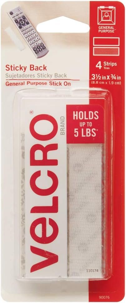VELCRO Brand Mounting Squares | Pack of 32 | 7/8 Inch White | Adhesive Sticky Back Hook and Loop Fasteners for Home, Office or Crafting | Strong Secure Hold (90923)