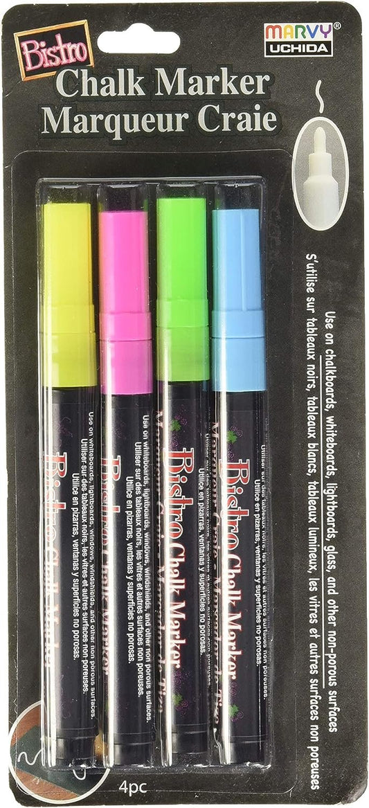 Uchida Of America Bistro Chalk Marker, One Size, Multi, 4 per Set