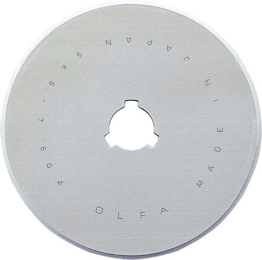 OLFA 60mm Rotary Cutter Replacement Blade, 1 Blade (RB60-1) - Tungsten Steel Circular Rotary Fabric Cutter Blade for Crafts, Sewing, Quilting, Fits Most 60mm Rotary Cutters