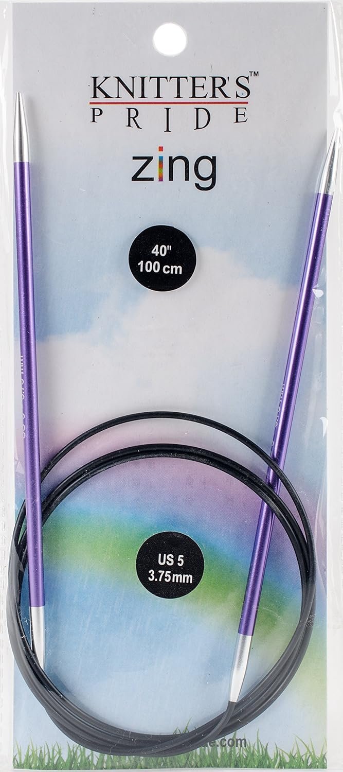 Knitter's Pride Zing Fixed Circular Needles 40"-Size 5/3.75mm