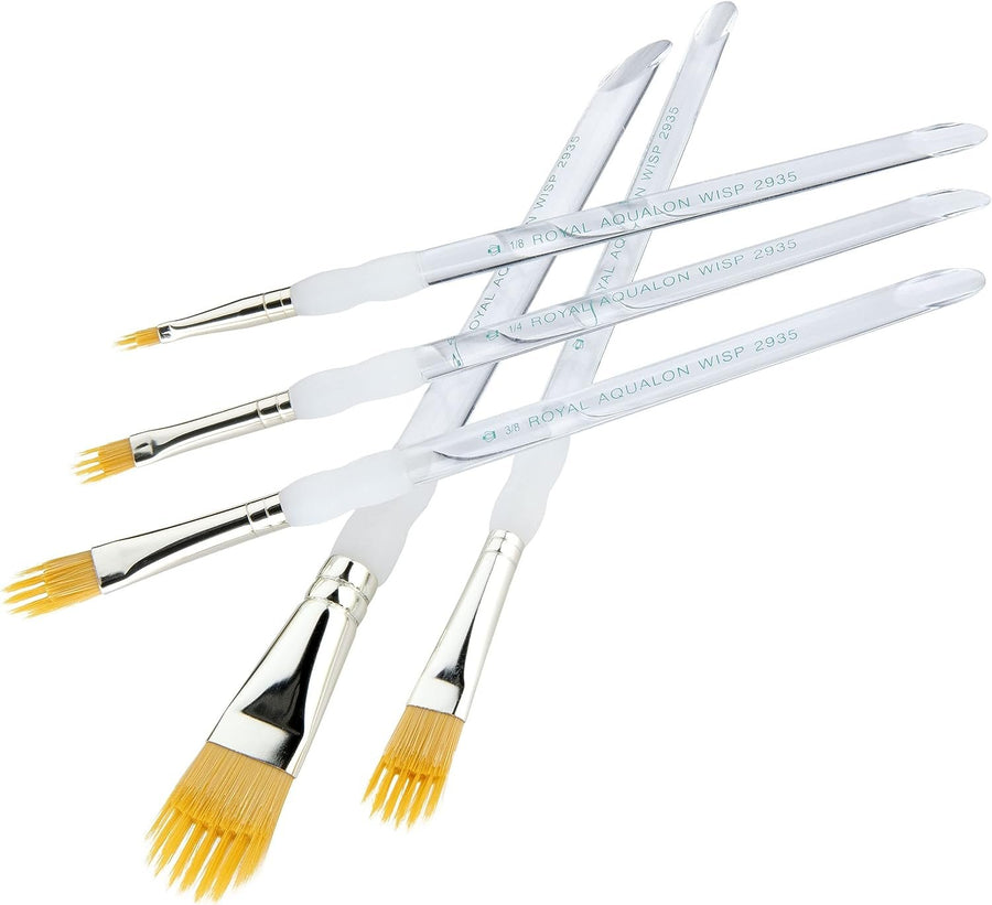 Aqualon Royal and Langnickel Wisp Short Handle Paint Brush Set