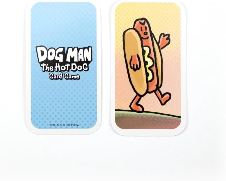 University Games The Hot Dog Card Game for Ages 5 and Up, 2 to 4 Players Based on The Dog Man Books by Dav Pilkey (07011), Yellow