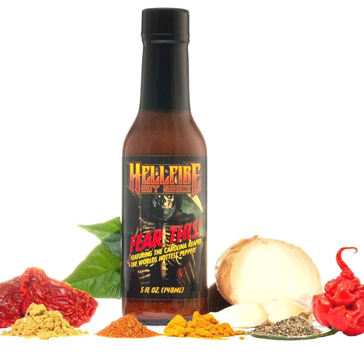 Hellfire Fear This! Award Winning Carolina Reaper Hot Sauce, 148ml