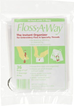 ACTION BAG FL36 Floss-A-Way Organizer, 3-Inch x 5-Inch, 36-Pack