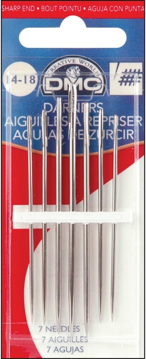 DMC 1769-18 Darners Hand Needles, 6-Pack, Size 18