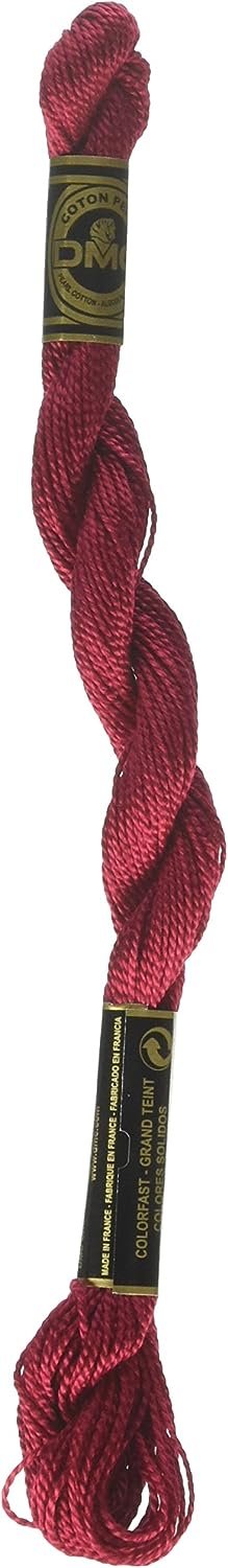 DMC 115 5-498 Pearl Cotton Thread, Dark Red, Size 5