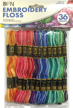 Janlynn Variegated Embroidery Floss Pack, 9.5 x 6.25 x 0.5