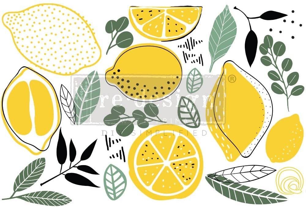 Re-Design Lemon TRANSFERS 6X12 3/PKG