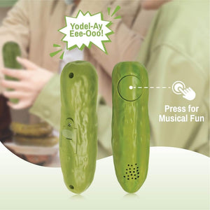 Yodeling Pickle and Cheesy Jokes Bundle – Fun Dad Joke Gifts with Musical Pickle Toy and Hilarious Lunchbox Joke Cards – Gag Gifts and Joke Gifts for Men and Women, Pickle Gifts for Pickle Lovers