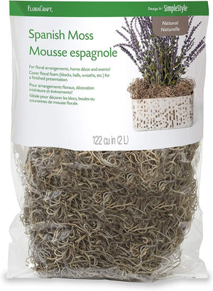 FloraCraft Spanish Moss 4 Ounce (2L) Natural