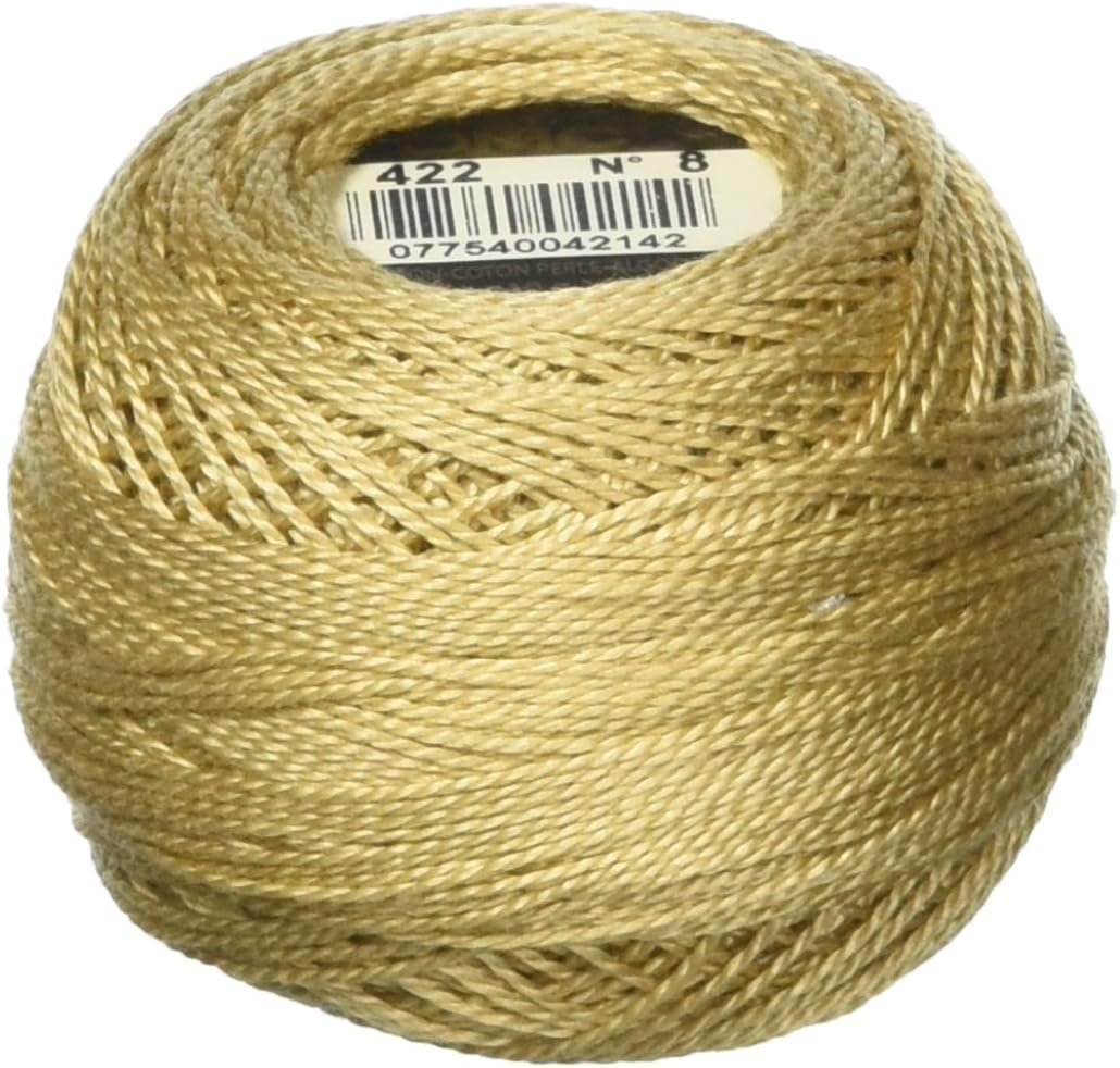 DMC Pearl Cotton Ball Size 8 87yd, Light Hazelnut Brown