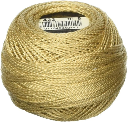DMC Pearl Cotton Ball Size 8 87yd, Light Hazelnut Brown