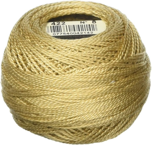 DMC Pearl Cotton Ball Size 8 87yd, Light Hazelnut Brown