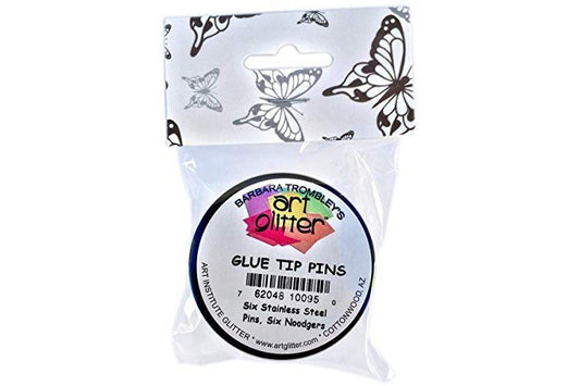 Art Institute Glitter Pins Kit,Six Stainless Steel Pins, Six Noodgers