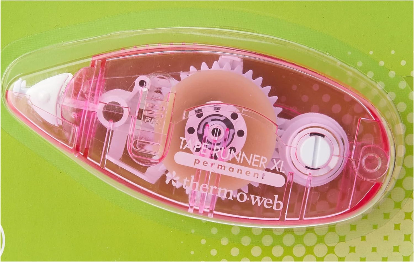 iCraft Tape Runner XL Permanent Adhesive, 6/16" x 600 Inches, Pink