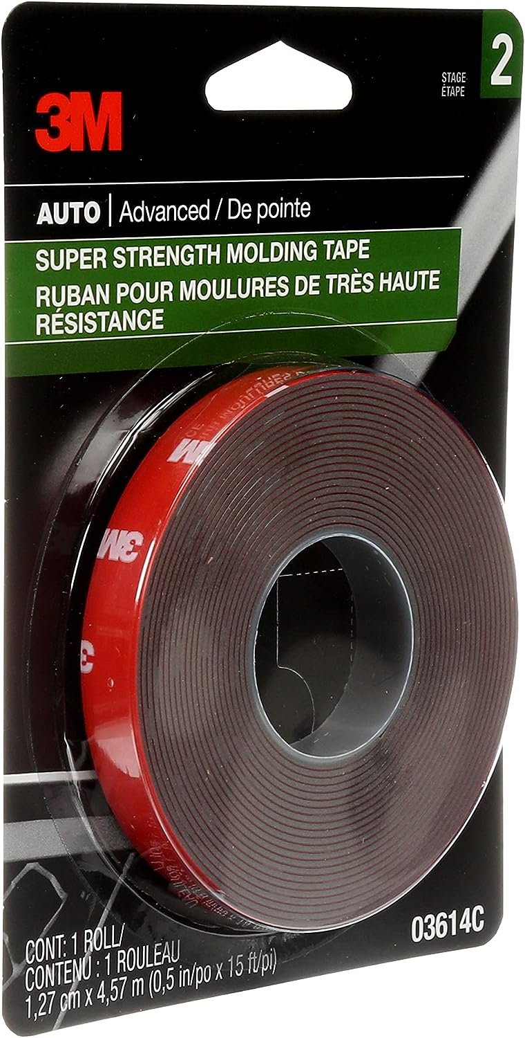 3M Super Strength Molding Tape, 03615, 7/8 in x 5 ft