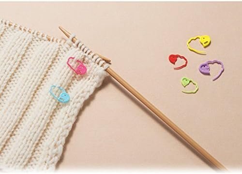 Clover Quick Locking Stitch Markers-Medium Needleart, ys/m, Pink/Blue, 3 Piece