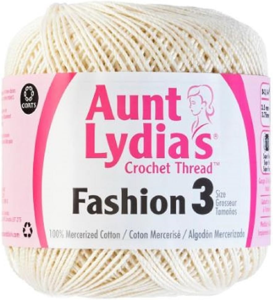 Aunt Lydia's Crochet Thread - Size 3 - (2-Pack) Bridal White