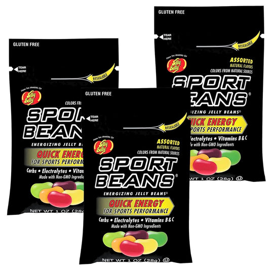 Extreme Energy Sport Beans Assorted Flavor (1.9oz 3-pack) by Jelly Belly – Caffeinated Candy Energy Snacks for Quick Energy Boost – Cycling, Running, Hiking, Workout Snacks