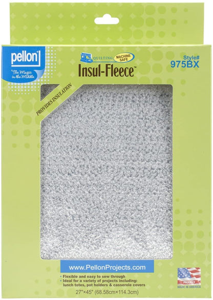 Pellon 975BX Polyester Insul-Fleece, 27" x 45", White