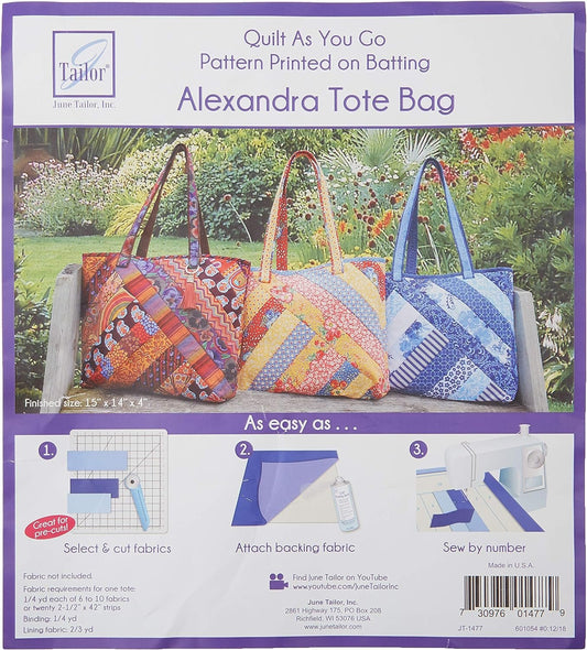 June Tailor JT-1477 Quilt As/Go Alexandra Tote Bag, None