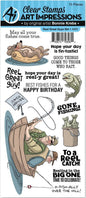 Art Impressions Work & Play Clear Stamp Set Reel Guys (4900)