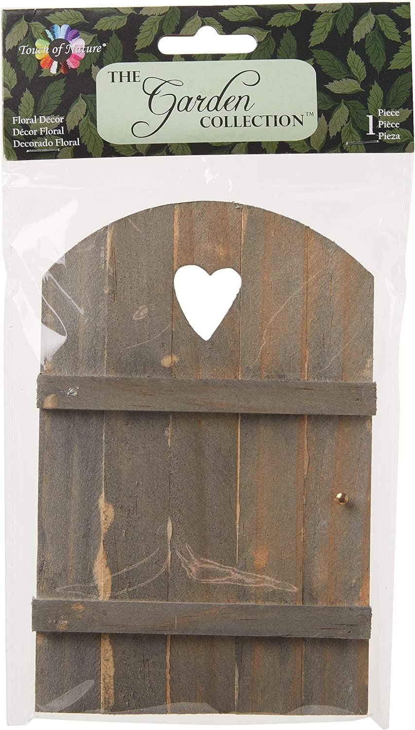 Touch of Nature Mini Fairy Garden Wooden Door, 6 by 4-Inch, Wood,Brown