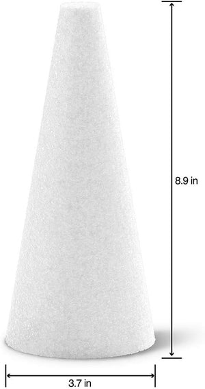 FloraCraft CraftFōM Cone 3.7 Inch x 8.9 Inch White