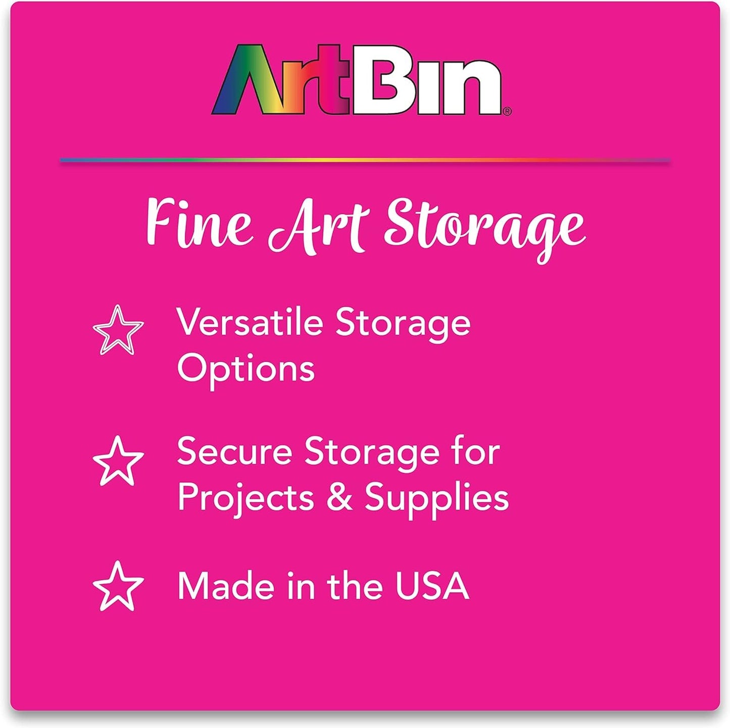 ArtBin 6902AG Slim Line Pen & Pencil Box, Small Art & Craft Organizer, [1] Plastic Storage Case, Translucent