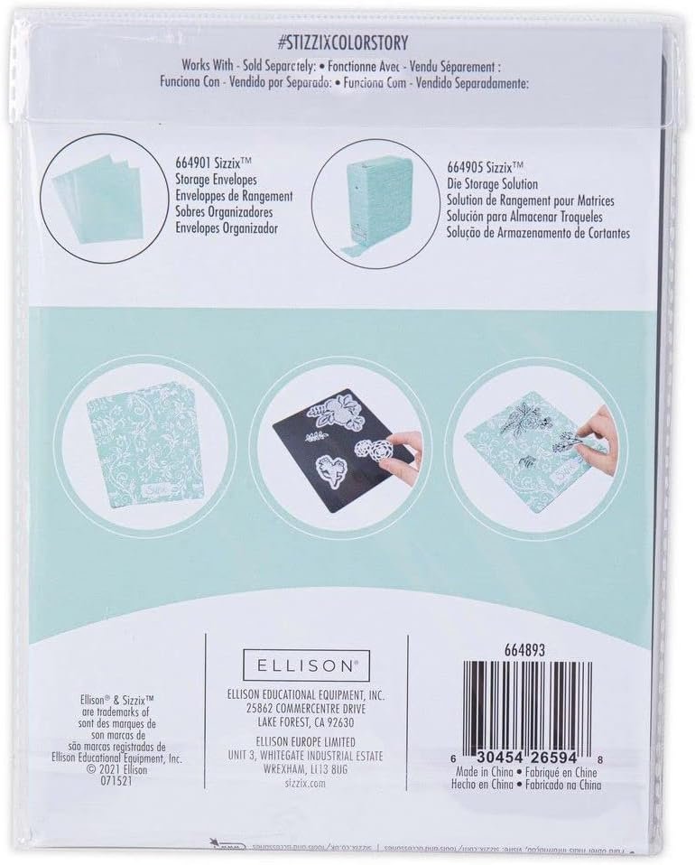 Sizzix Printed Magnetic Sheets 6.75"X5.75" 3/Pkg-Mint Julep