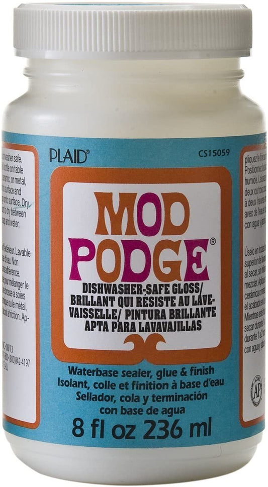 Mod Podge Dishwasher Safe Waterbased Sealer, Glue and Finish (8-Ounce), CS15059 Gloss 3 Pack
