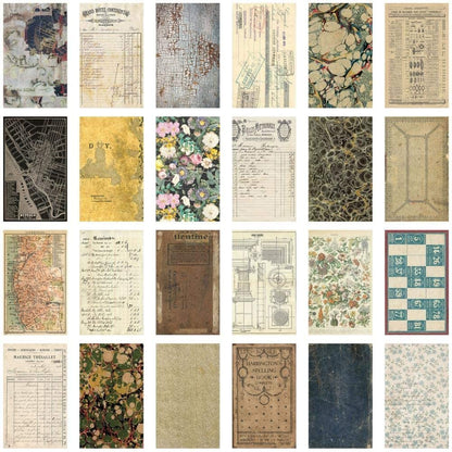 Tim Holtz Backdrops 2021 Set - Backdrops Volume #1 and Volume #2 - 6x10 Decorative Papers