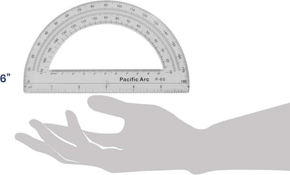 Pacific Arc's Parent Protractor Clear Ruler