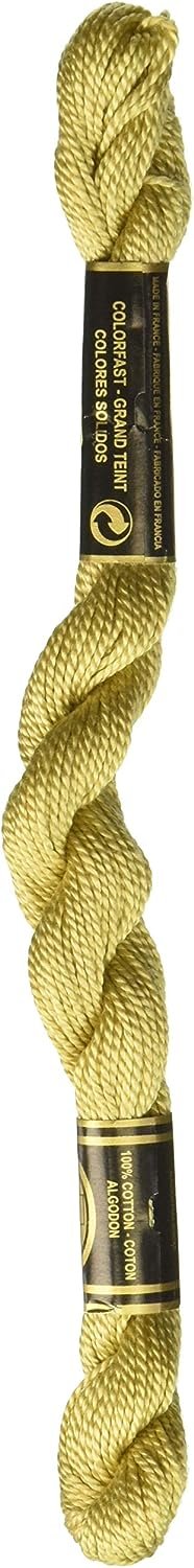 DMC 115 5-3046 Pearl Cotton Thread, Medium Yellow Beige, Size 5