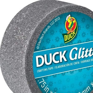 Shurtech Duck Glitter Crafting Tape, .75 x 180 Inches, Silver