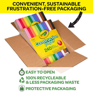 Crayola Black Construction Paper, Premium Art Supplies, Standard Size, 50 Count