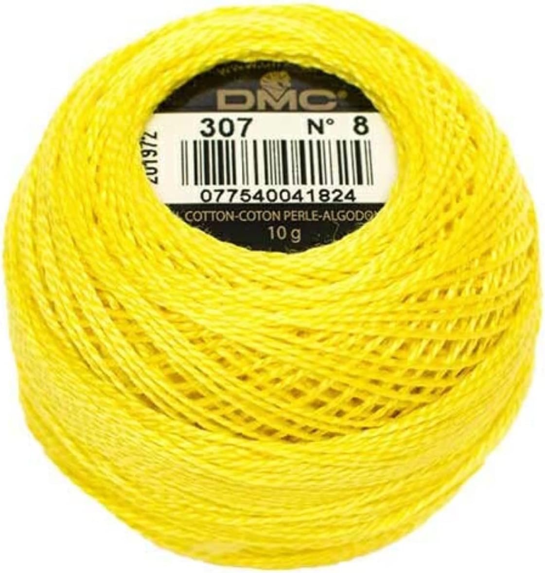 DMC 116 8-307 Pearl Cotton Thread Balls, Lemon, Size 8